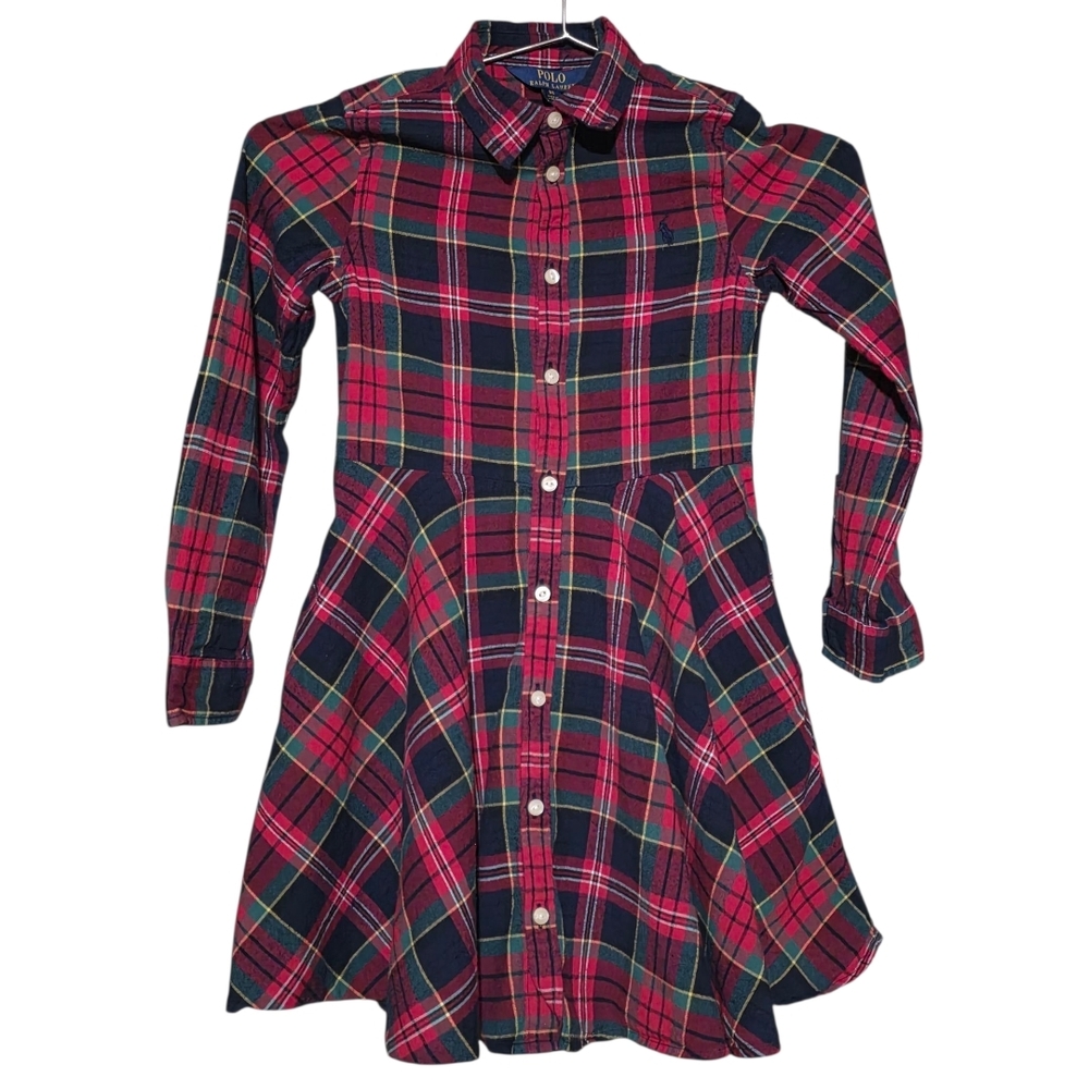 Ralph Lauren Kids Plaid Dress - Red